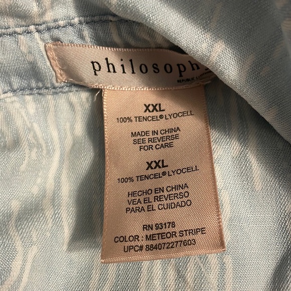 Philosophy short sleeve light blue heather midi dress with pockets - Picture 7 of 8